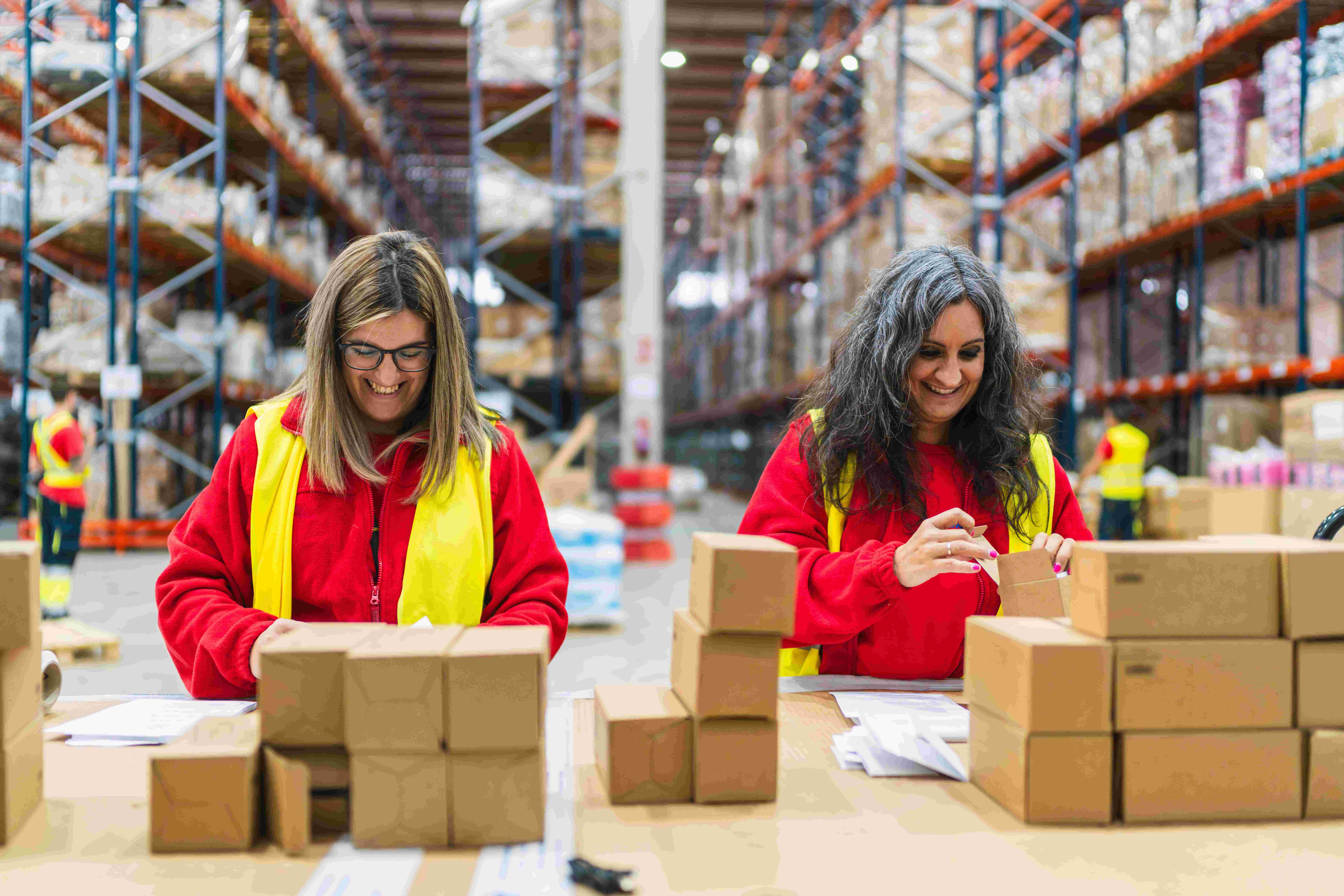 Modern warehouse with organized inventory